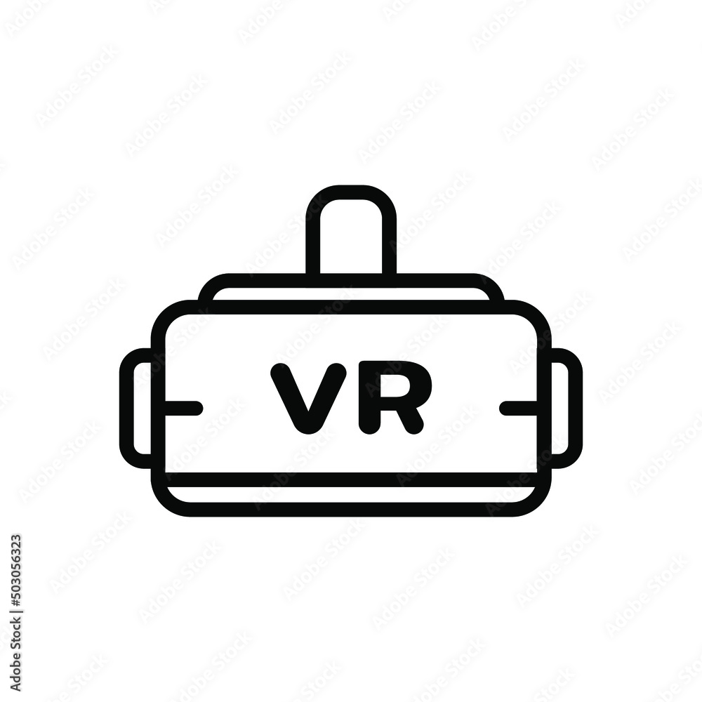 VR Glasses outline icon, Vector and Illustration. VR Glasses outline icon, Vector and Illustration.
