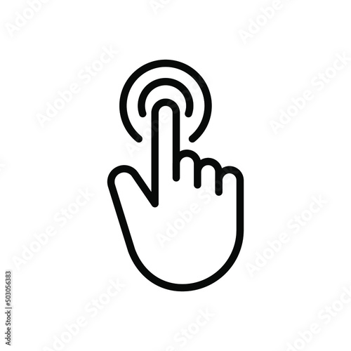 Finger touch outline icon, Vector and Illustration.