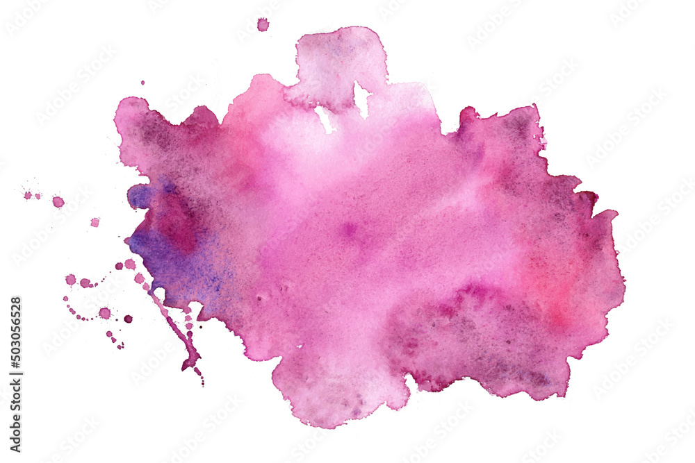 abstract pink watercolor stain texture background