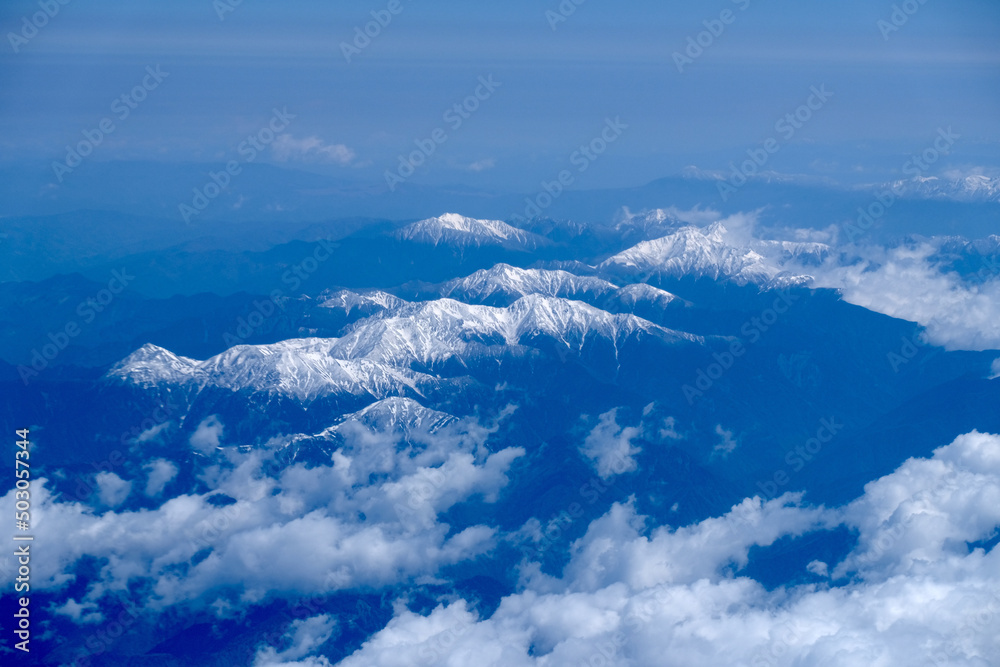 空から見た南アルプス山脈