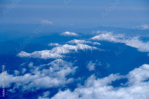 空から見た南アルプス山脈