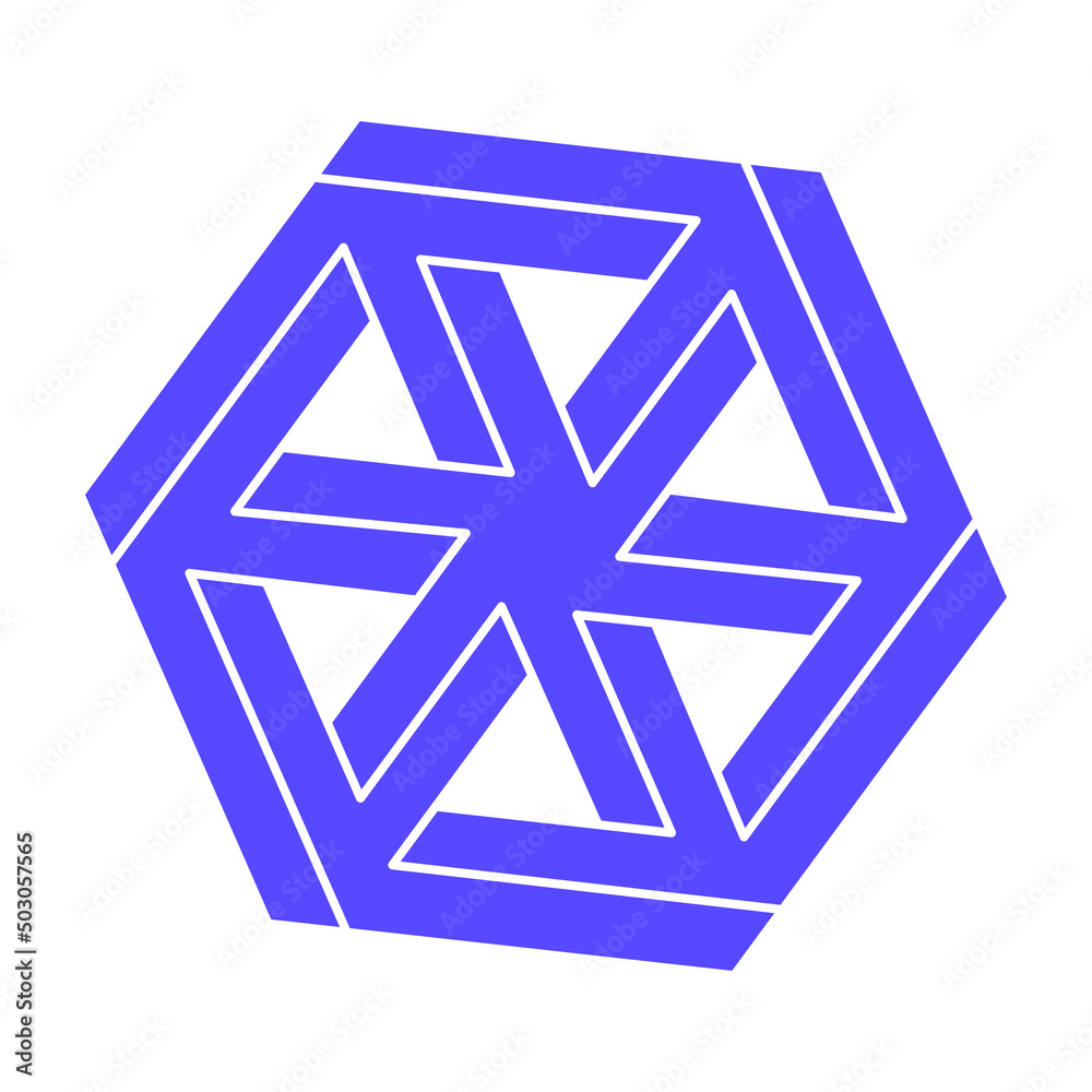 Impossible shapes. Sacred geometry. Optical illusion figure. Abstract eternal geometric objects. Impossible endless outline shapes. Op art. Impossible geometry shape on a white background. Line art. Impossible shapes. Sacred geometry. Optical illusion figure. Abstract eternal geometric objects. Impossible endless outline shapes. Op art. Impossible geometry shape on a white background. Line art.