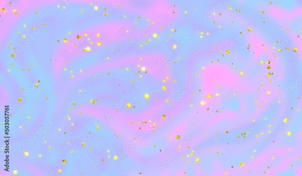 Iridescent holographic background with shining gold glitter Iridescent holographic background with shining gold glitter