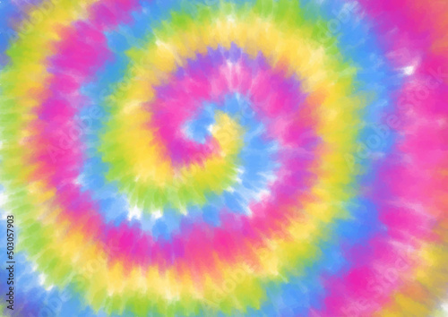 Rainbow coloured abstract tie dye background photo