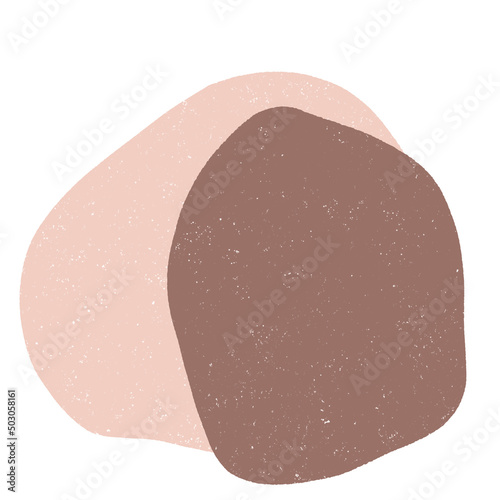 Abstract Organic Shape With Grainy Texture