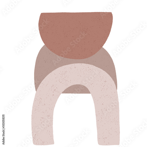 Abstract Organic Shape With Grainy Texture