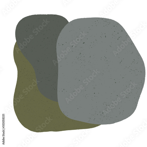 Abstract Organic Shape With Grainy Texture