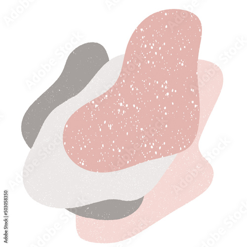 Abstract Organic Shape With Grainy Texture