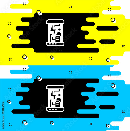 White Futuristic cryogenic capsules or containers icon isolated on black background. Cryonic technology for humans or cryogenic chamber. Vector