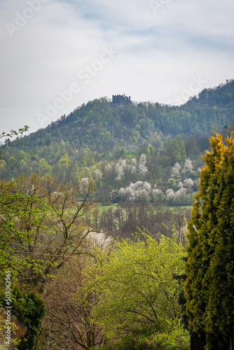 Egerberk is a ruined castle in the west of Czech Republic photo
