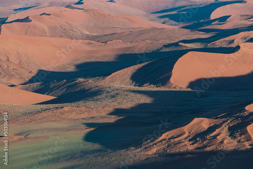 Namibia, aerial view of the Namib desert