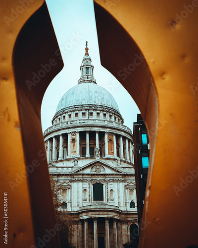 Sticker St Paul cathedral in london England old construction and religion