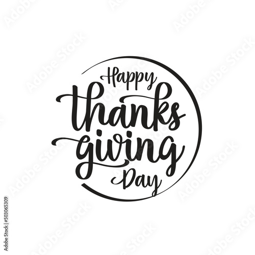 Vector illustration of happy thanksgiving day symbol