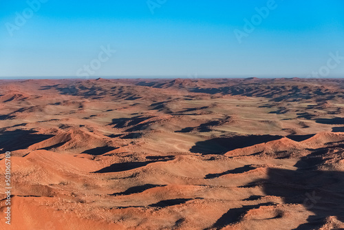 Namibia, aerial view of the Namib desert