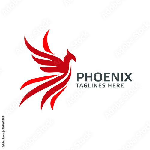 Close-up shot of the phoenix bird logo exclusive design inspiration