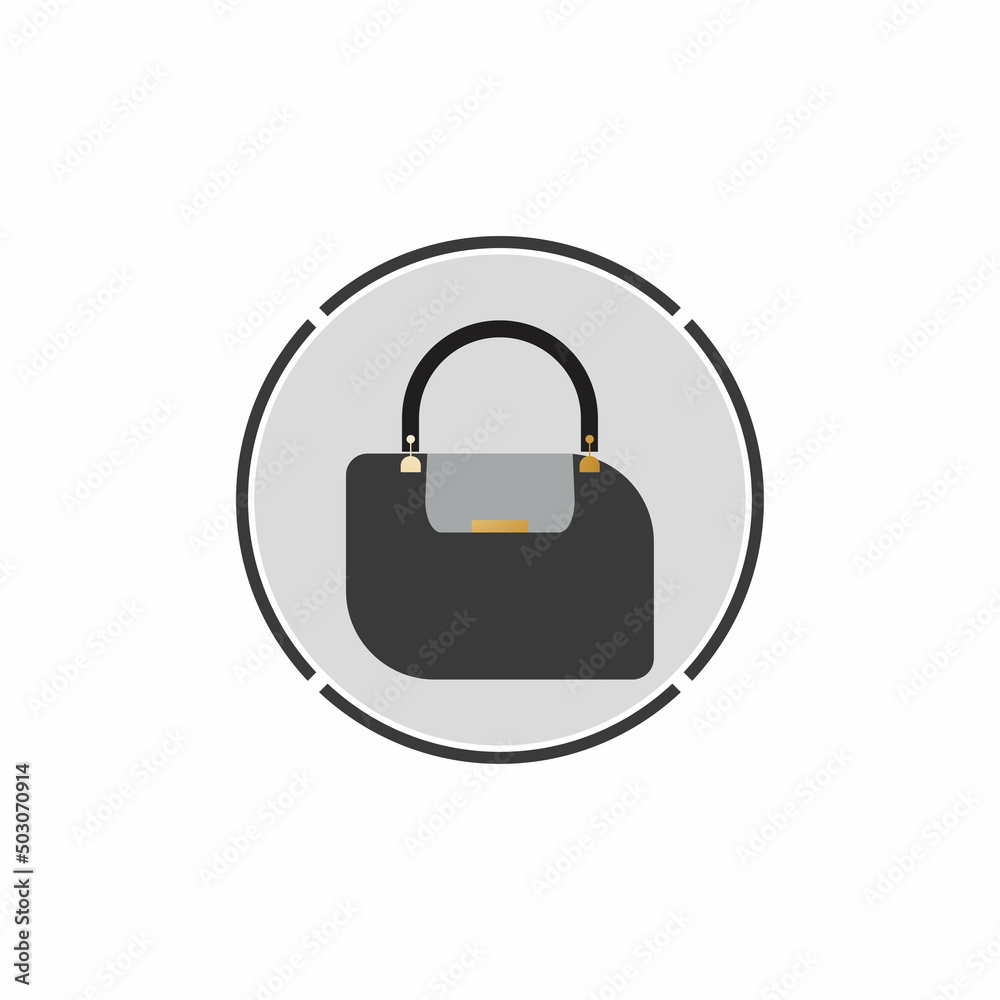 Woman bag icon vector background Woman bag icon vector background