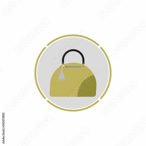 Woman bag icon vector background