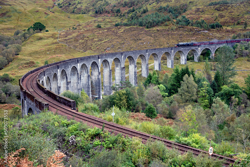 Glenfinnan viaduct in Scotland Highland, UK