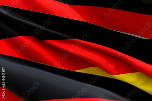 Free Download The national flag of Germany from textiles close-up in three versions, soft focus - GFXLoad