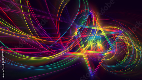 3d illustration of the energy of astral travel in a meditative space