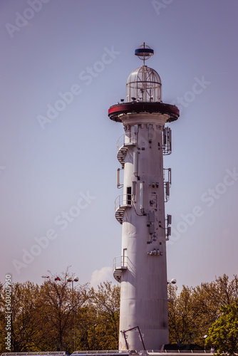 Leuchtturm auf der Donauinsel in Wien photo