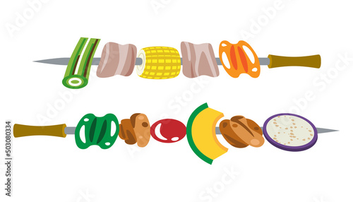 Two bbq skewers