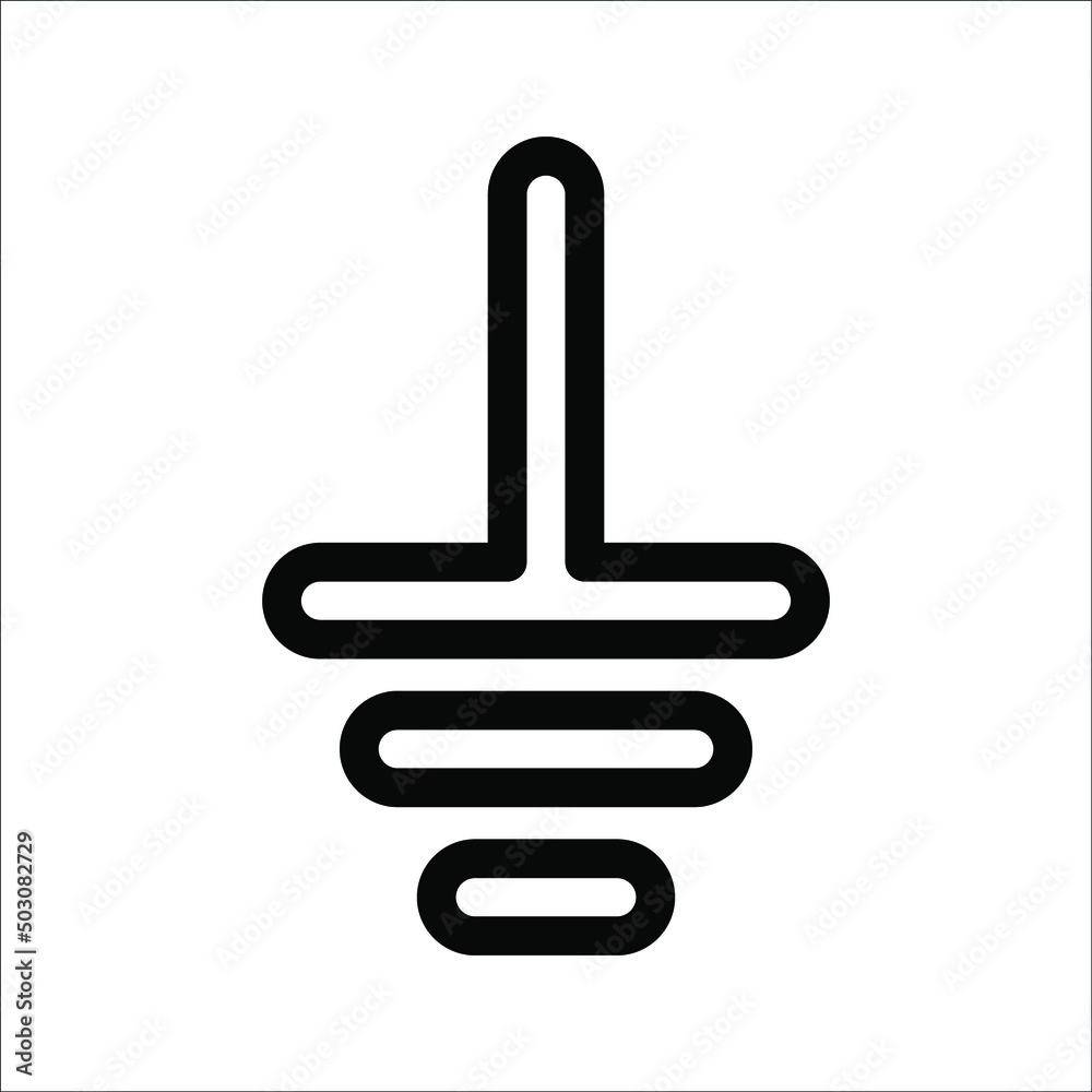 Electrical Earth Icon, Earth Symbol sign design, on white background, eps 10. Electrical Earth Icon, Earth Symbol sign design, on white background, eps 10.