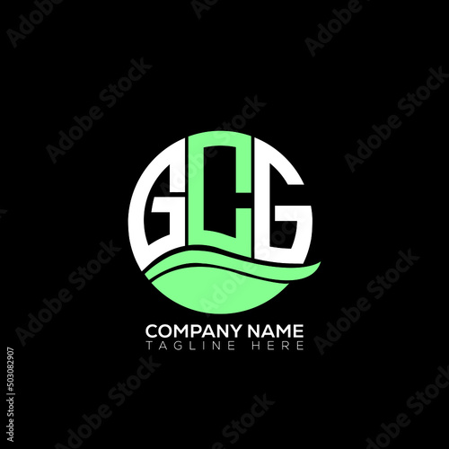 GCG logo monogram isolated on circle element design template, GCG letter logo design on black background. GCG creative initials letter logo concept.  GCG letter design.