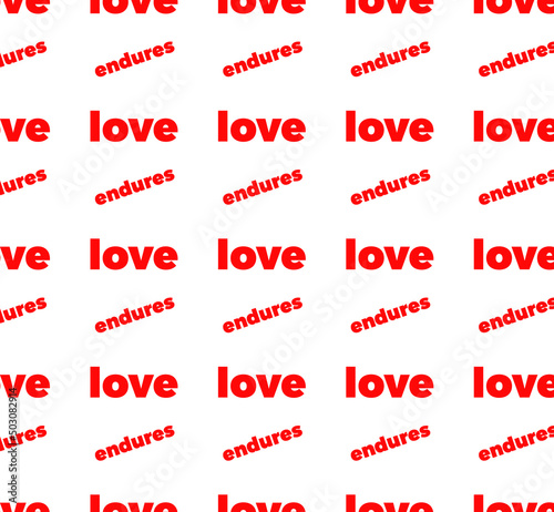 love endures pattern vector illustration