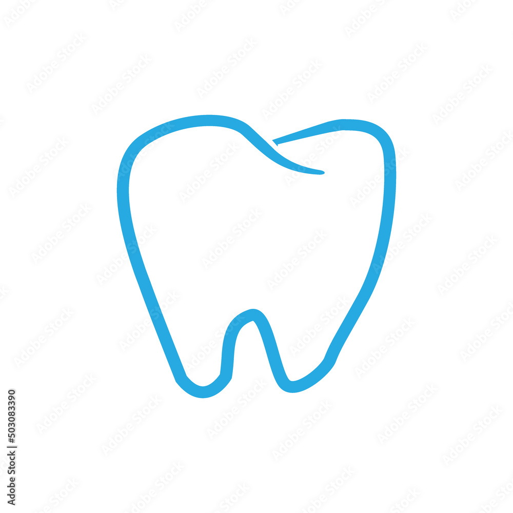 vector illustration of simple outline teeth icon. vector illustration of simple outline teeth icon.