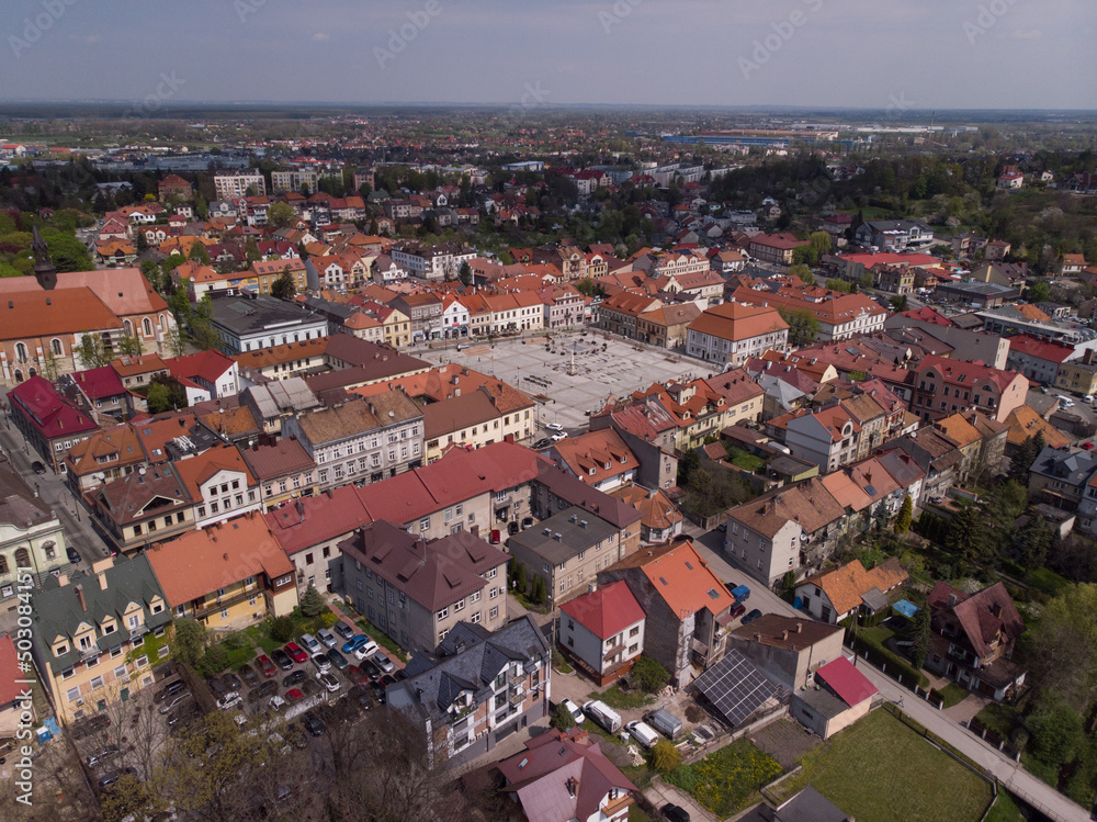 Centrum Bochni wiosną, Małopolska, Polska/Bochnia downtown in spring, Lesser Poland, Poland