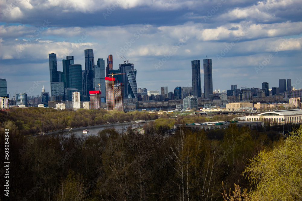View of the Moscow city business center