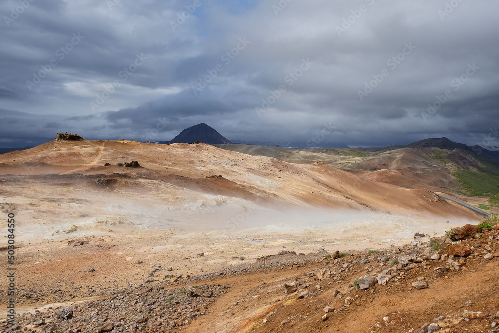 Top of Mt. Namafjall (Namaskard) in Hverir Geothermal Area, Iceland