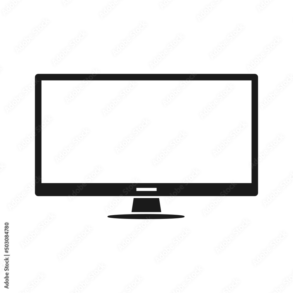 Isolated monitor icon. UI and UX element of app and web. It use analogous color scheme, created as simple as possible to achieve minimal size but the quality of vector graphic is still maintained. Isolated monitor icon. UI and UX element of app and web. It use analogous color scheme, created as simple as possible to achieve minimal size but the quality of vector graphic is still maintained.