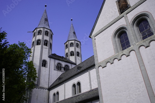 Fototapeta Naklejka Na Ścianę i Meble -  The Neuwerkkirche is a former monastery church from the 12th century in Goslar. Today it serves as a Protestant parish church.