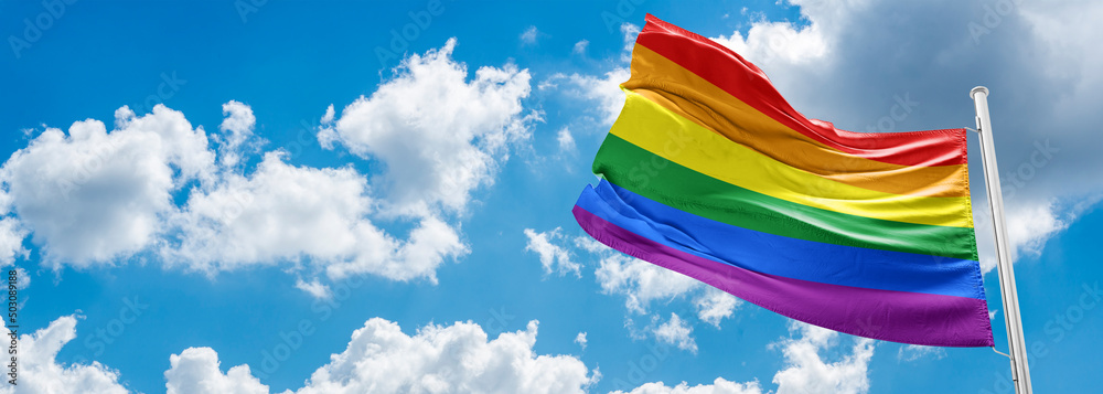 The rainbow flag pride month The rainbow flag is a symbol of lesbian ...