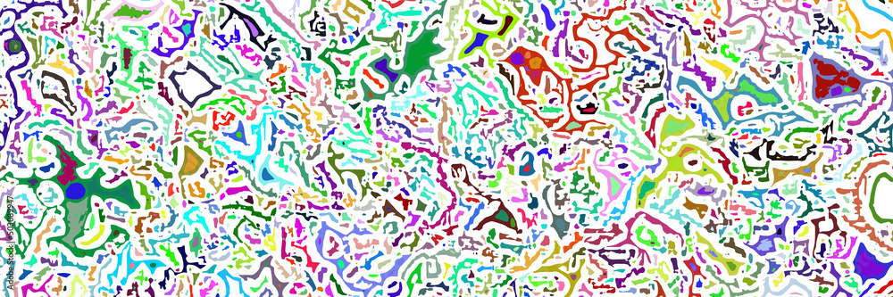 Multicolor vector banner, psychedelic background	