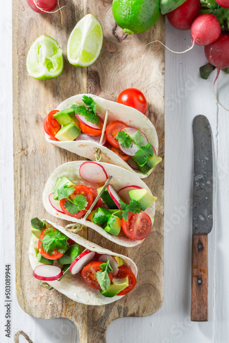 Delicious and homemade taco...