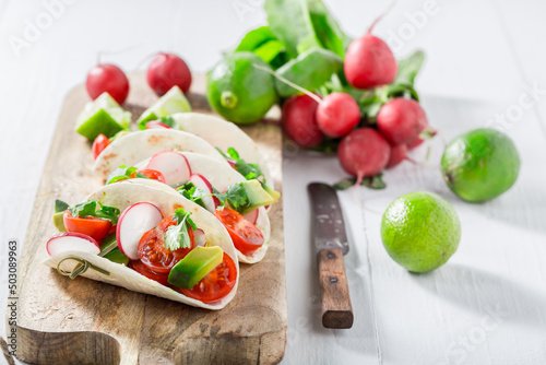Delicious and homemade taco...
