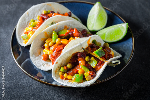 Vegetarian and healthy taco...