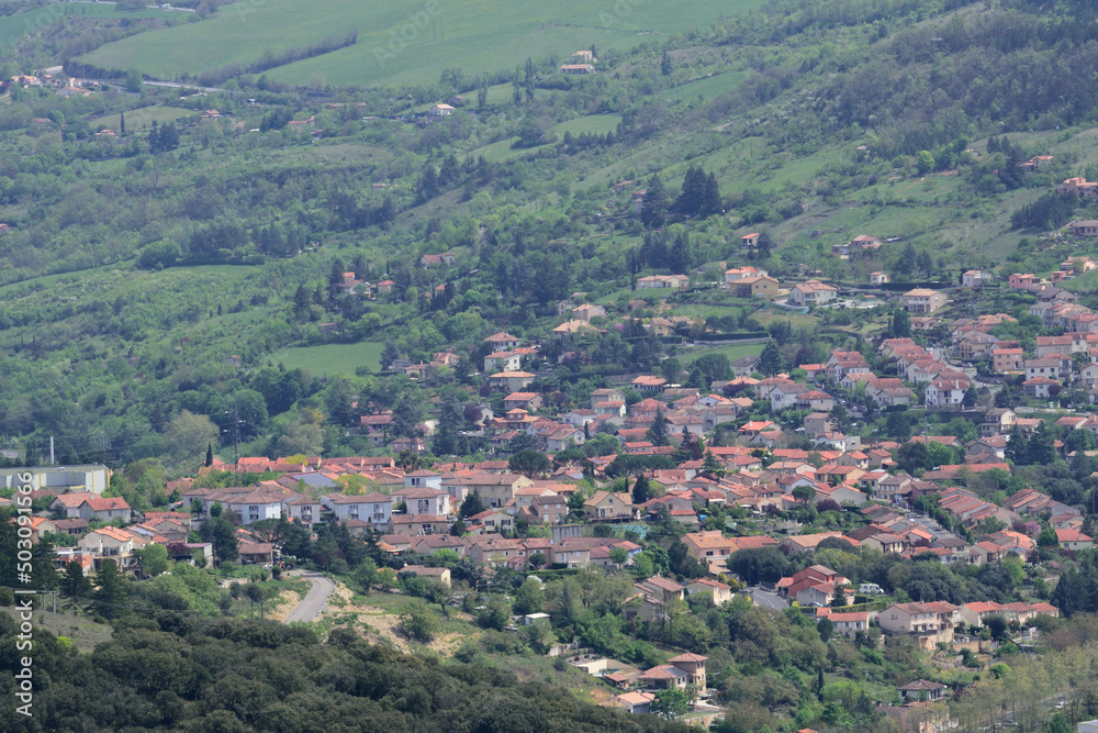 Millau village in the Occitanie region of Southern France
