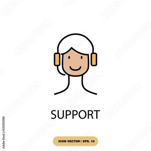 support icons  symbol vector elements for infographic web