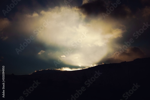 cloud the beautiful sky at sunset