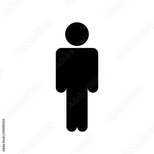 Person icon. Man black sign