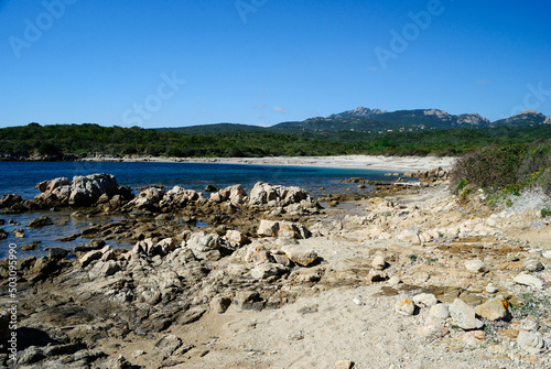 Veduta della spiaggia Rena Bianca nord, Costa Smeralda