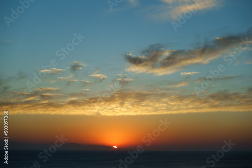 Sunrise on Anthony Quinn Bay  Rhodes  Greece