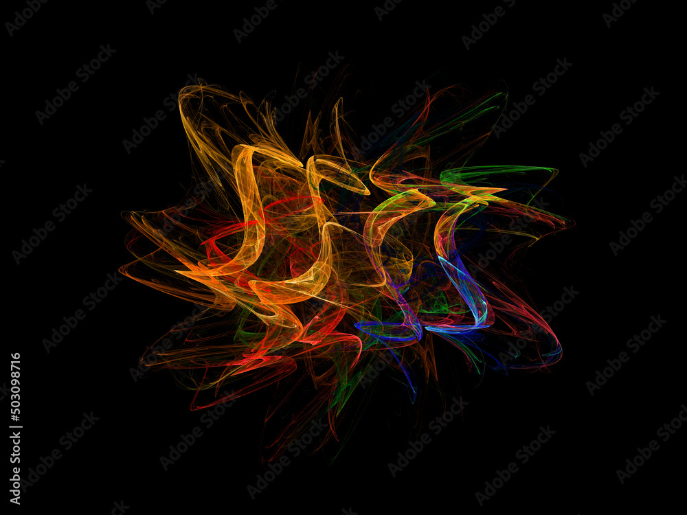 Fototapeta premium surreal futuristic digital 3d design art abstract background fractal illustration for meditation and decoration wallpaper