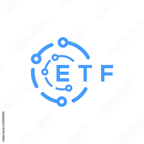 ETF technology letter logo design on white  background. ETF creative initials technology letter logo concept. ETF technology letter design.
