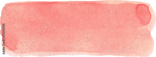 Peach brush stroke hand painted illustration. Watercolor background painted.