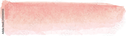 Peach brush stroke hand painted illustration. Watercolor background painted.